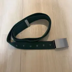 STUSSY 緑 グリーン ロゴ入りベルト