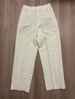 UNIQLO（ユニクロ） リネンブレンド タックワイドパンツ