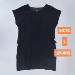 INDEX インデックス L ブラック ボックスシルエット サックワンピースのサムネイル