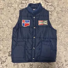 70s チャンピオン オフィシャル 中綿 レーシング ベスト Sサイズ
