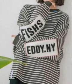 ボーダー ロングTニコアンドFISHS EDDY.NY