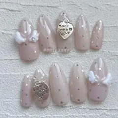 ウィッシュコア 羽 天使 ホログラム 韓国 ネイルチップ