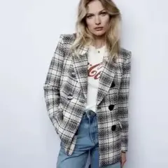 ZARA チェック柄ジャケット　XS