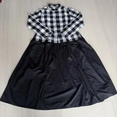 チェック柄シャツワンピース　Sunny cloudsフェリシモMTサイズ