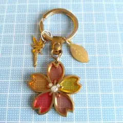 ディズニー ティンカーベル　桜　キーチェーン キーホルダー ステンドグラス