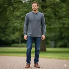 【希少XXL】ポロ ラルフローレン 長袖ポロシャツ グレー 春秋◎