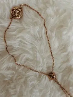 coach ローズゴールド チェーンブレスレット クリスタル付き