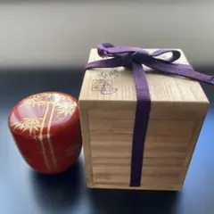 大棗 唐物風 塗師 田中健智造 棗 茶道具 漆芸 輪島塗 鳳凰 花文 七宝