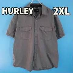 HURLEY ハーレー グレー 半袖シャツ カジュアル ミリタリー風【ウ608】のサムネイル