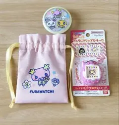 【新品未使用】たまごっち リップ & チーク、巾着、光るバッチ　ふらわっち