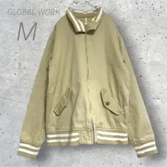 グローバルワーク ブルゾン ジャケット ベージュ スタンドカラー M