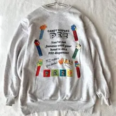 【ペッツ】トレーナー 裏起毛 バックプリント クルーネック 長袖 カジュアル F