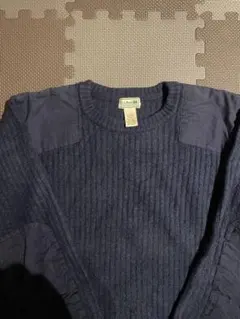 L.L.Beanのネイビーのメリノラムウールニットセーター