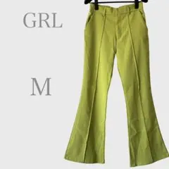 グレイル　フロントタックフレアパンツ　グリーン系　M カジュアル