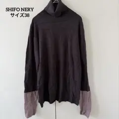 SHIFO NERY サイズ38 パープル タートルネック ニット Mサイズ
