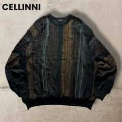 Vintage90sCOOGI風CELLINNI3Dニット立体編みマルチカラー