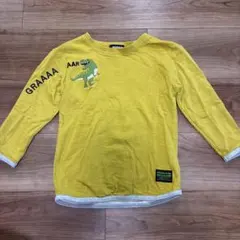 klädskap イエロー 恐竜 長袖カットソー 120cm