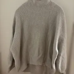 NOBLE　ノーブル　アンゴラシャギータートルネック　プルオーバー　ライトグレー