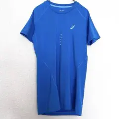 アシックス スポーツウェア 半袖 Tシャツ 【M】 速乾 ストレッチ ブルー系