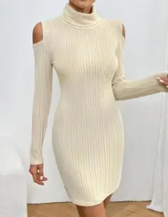 新品未使用　XLサイズ　ニットワンピ　0485 大きいサイズ