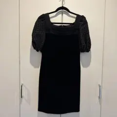 ワンピース　ブラック　ベロア　フォーマル