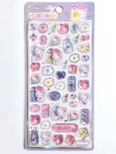 海外限定　ボンボンドロップシール風　キティ 立体　3Dシール　うるちゅる