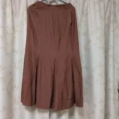 ロングスカート 赤茶 マーメイドスカート