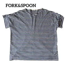 FORK & SPOON ボーダー Tシャツ ネイビーのサムネイル