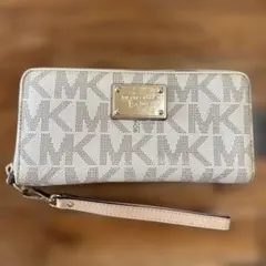マイケルコース　MICHAEL KORS MKロゴ長財布 オフホワイト