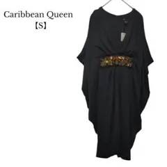 【新品タグ付／Caribbean Queen】ひざ丈 ノースリーブワンピ　ビジュ