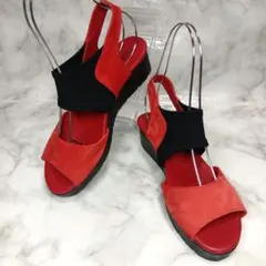 ★archeアルシュ★厚底サンダル★バイカラー★バックストラップ★カーフレザー★のサムネイル