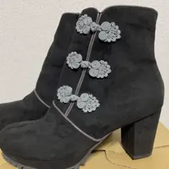 axes femme POETIQUE チャイナ釦ブーツ ブラック Lサイズのサムネイル