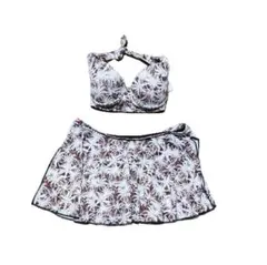 花柄セパレート水着 スカート付き