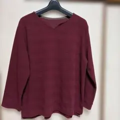 シンプルライフＬ　ボルドーカラー 長袖カットソーのサムネイル