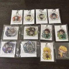 鬼滅の刃　アクリルキーホルダー 12点セット　ぴた！でふぉめ　ぺたん娘　てくトコ