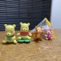 ディズニー　くまのプーさん　ミニフィギュア　マスコット　4点　まとめ売り