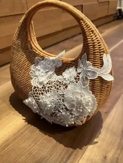 未使用　近沢レース　カゴバック　ショルダーバック miniministore かごバッグ レース ショルダーバッグ