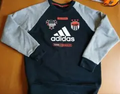 訳あり　adidas トレーナー ブラック× グレー