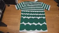 【graniph】グラニフ Tシャツ L グリーン ボーダー ドット 水玉 新品のサムネイル