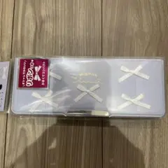 カミオジャパン 両面開きペンケース 水色 リボンつき 筆箱　新品未使用のサムネイル