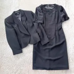 LOVELIASON ブラックフォーマル 喪服　セットアップ　ワンピース　黒M 喪服・礼服】スーツ セットアップ ワンピース ブラックフォーマル