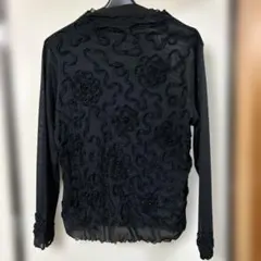 未使用　シースルートップス　長袖シャツ　F