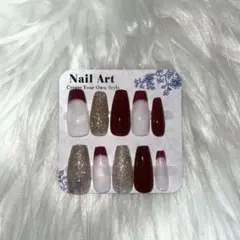 【ネイルチップ】ラメ、クリアフレンチ