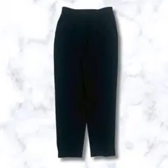パンツ　黒　プリーツ　レディース　M　カジュアル