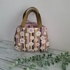 【ハンドメイド】ぷっくり巾着バッグ♡おでかけ♡和柄♡可愛い♡プレゼント♡自分用♡