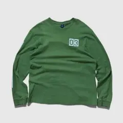 y2k 00s old GAP ロンT グリーン 袖プリント Lのサムネイル