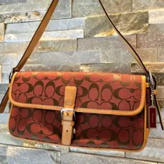 COACH　コーチ　ワンショルダー　ソーホー　ホーボー　シグネチャー　レッド
