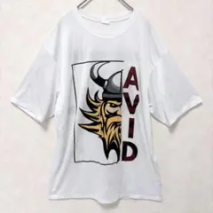 C2 SPORT バイキング プリント Tシャツ 半袖 メンズ M 白 メッシュ