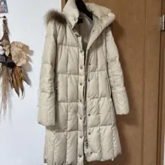 ❤️【ルスーク】ダウン　コート　ジャンパー　36 ロング　ベージュゴールド　S ❤️のサムネイル