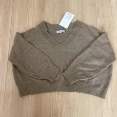 新品　ニット　レディース　Vネック　しまむら　長袖　セーター　L